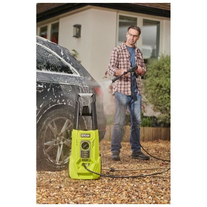 Nettoyeur haute pression 1600 W 120 bars - 420 L - flexible 5 m - rés