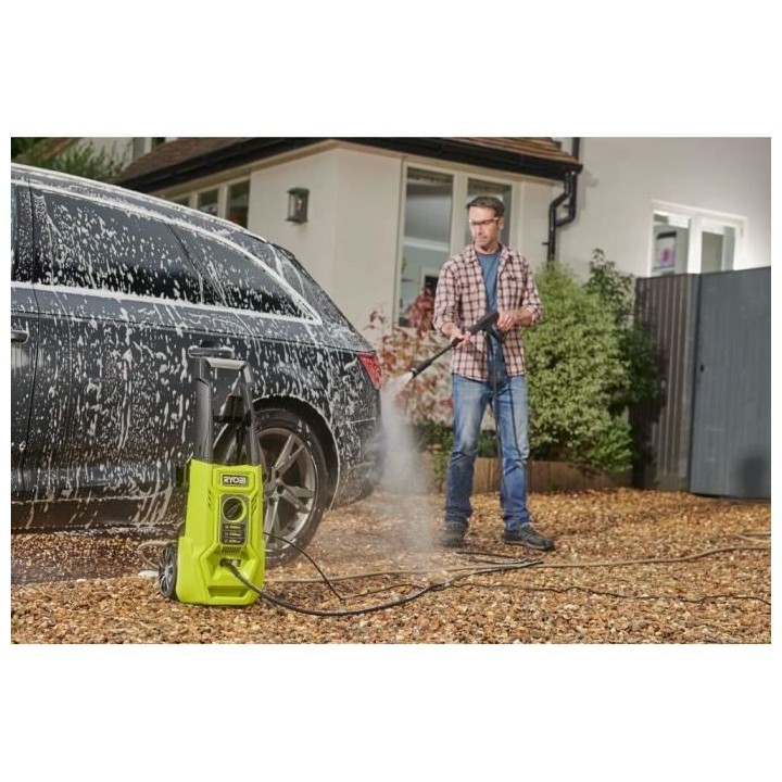 Nettoyeur haute pression 1600 W 120 bars - 420 L - flexible 5 m - rés