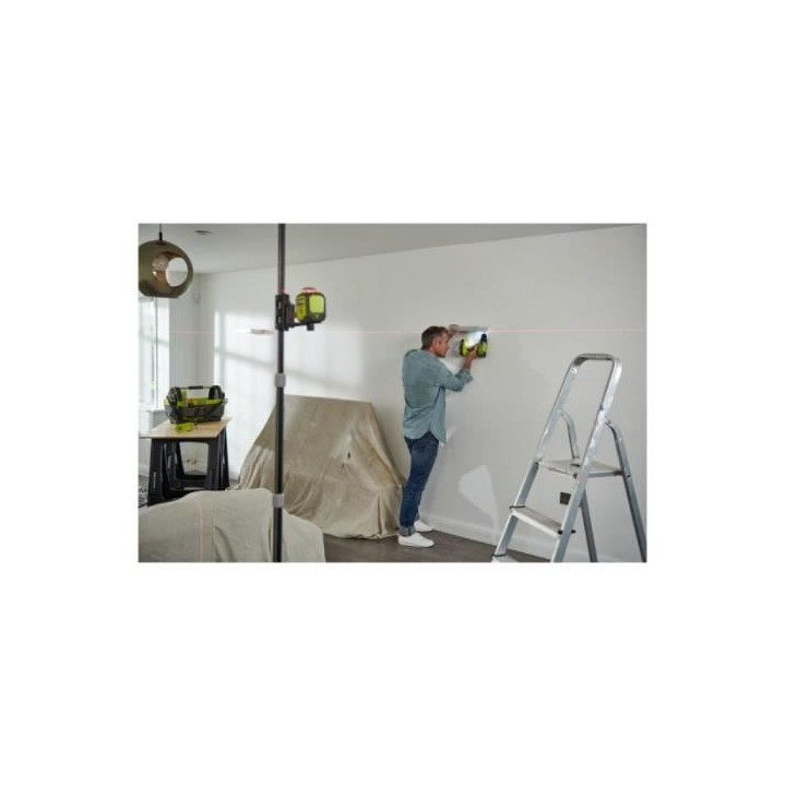 Laser 360° rouge - portée 20 m - précision +/- 0,5 mm - Livré avec