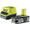 Tronçonneuse compacte sans fil 18V RYOBI ONE+ - guide 20 cm - livrée avec 1 batterie lithium+ 2,5 Ah et 1 chargeur 1,5 A