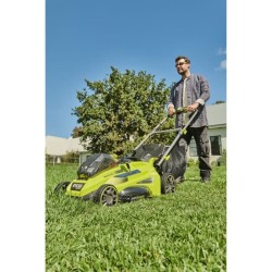 RYOBI MAX POWER Tondeuse sans fil 36V Power Assist™ Brushless -Ø coupe 46 cm - Ramassage et mulching - 1 batterie 5,0 Ah et 1