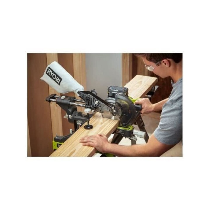 Scie a onglets radiale 190 mm 18V - capacité 50 x 250 mm a 90° - Liv