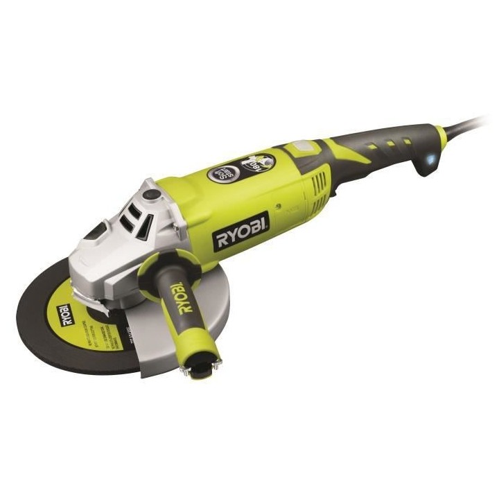 Meuleuse d'angle RYOBI 2000W 230mm - coffret antichoc - Disque diamant