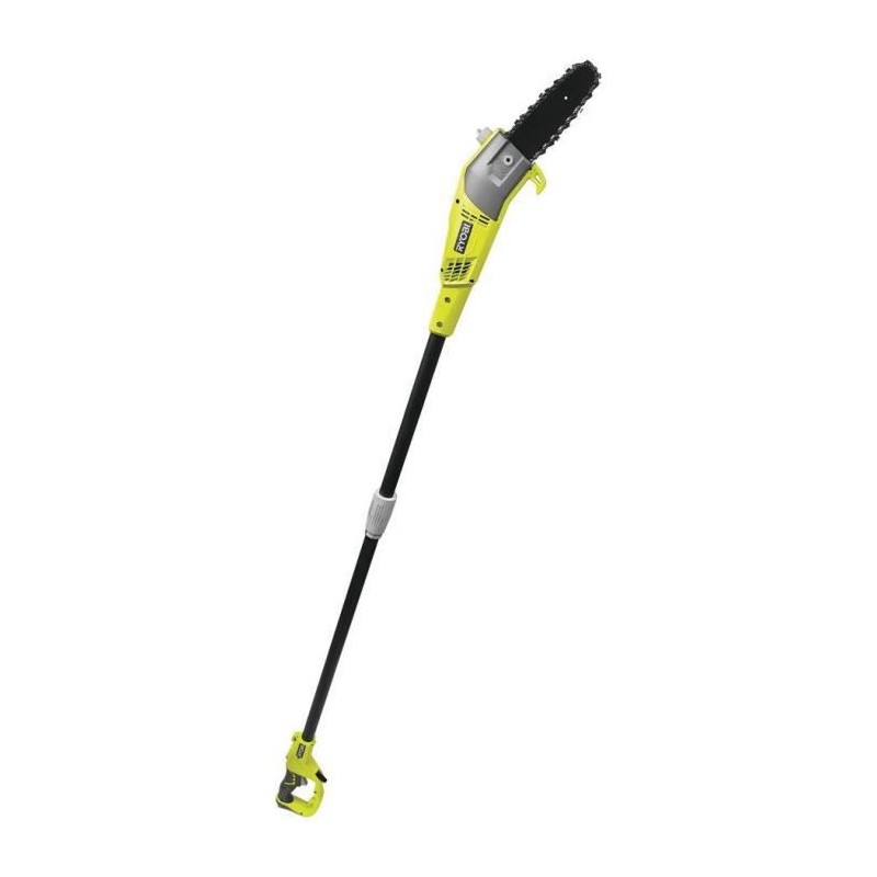 Elagueur 750 W sur perche - guide 20 cm incliné a 15°- 10 m/s - tube d'extension 90 cm fourni - guide incliné a 15°