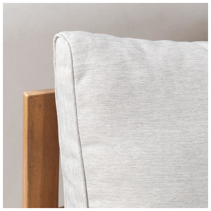 Salon de jardin en bois d'Acacia FSC - 5 personnes - SANA - Gris clair