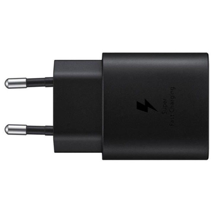 SAMSUNG Chargeur secteur Ultra Rapide 25W Noir + câble c/c