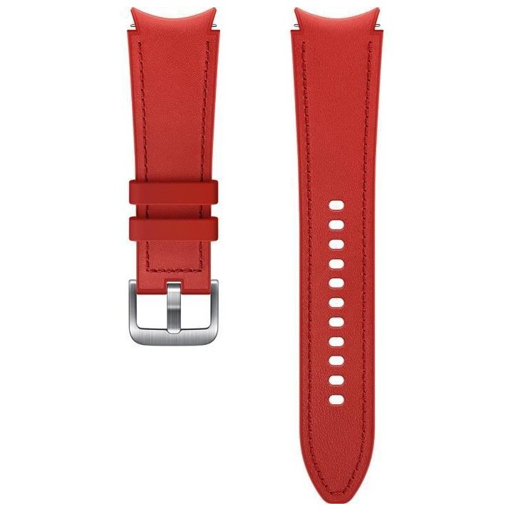 Bracelet Galaxy Watch4 / Watch5 Cuir 130mm Rouge