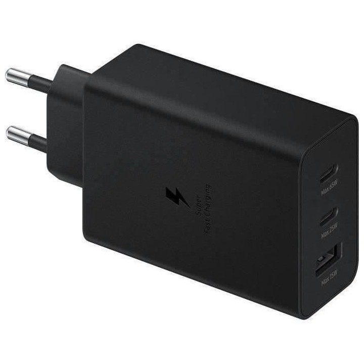 SAMSUNG Triple Chargeur USB A+C+C PD 65W (35W+25W+5W) Noir