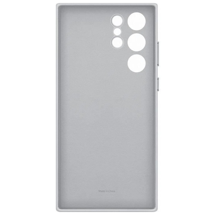 Coque en cuir G S22Ultra Gris clair