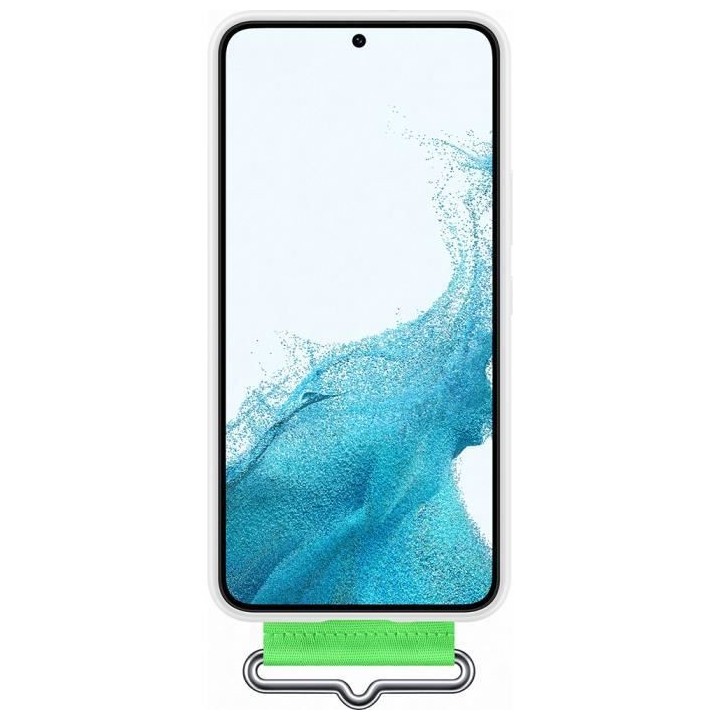 Coque Silicone avec laniere G S22 Blanc
