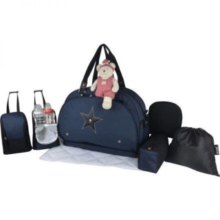 BABY ON BOARD Sac grand format Week End Team Moonlight - bleu denim/no