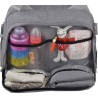 Baby on board-sac a langer - sac titou stone chiné - 2 compartiments 8 poches - sac repas - tapis a langer sac linge sale attac