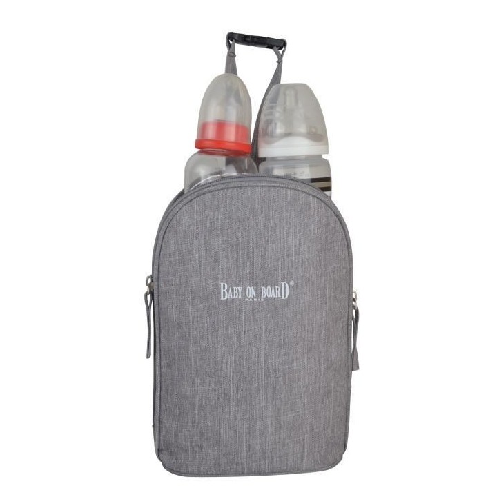 Baby on board-sac a langer - sac titou stone chiné - 2 compartiments