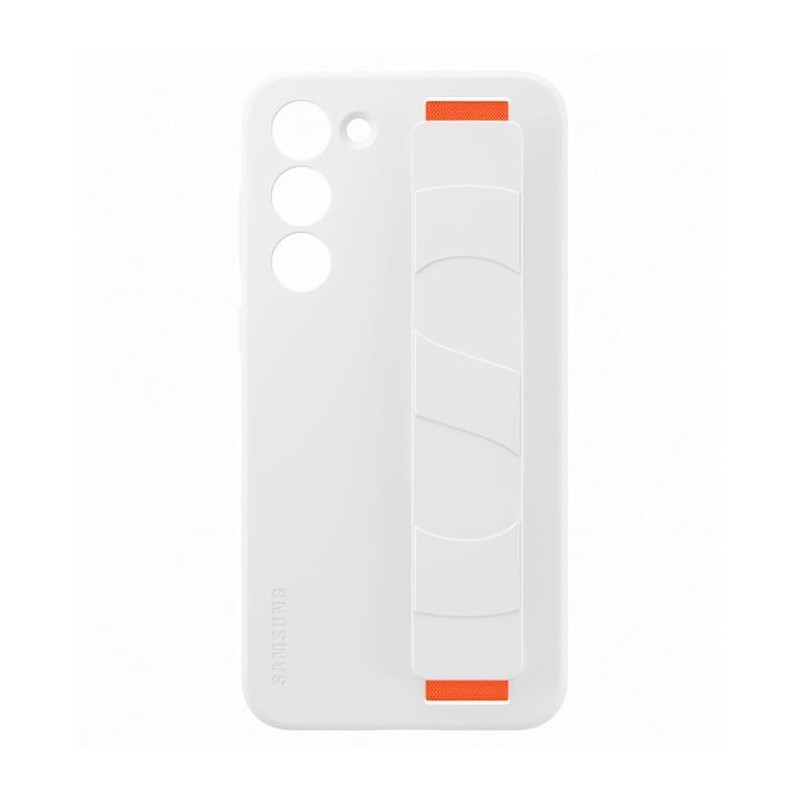 Coque Silicone SAMSUNG avec laniere S23+ Blanc