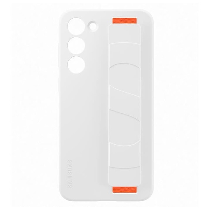 Coque Silicone SAMSUNG avec laniere S23+ Blanc