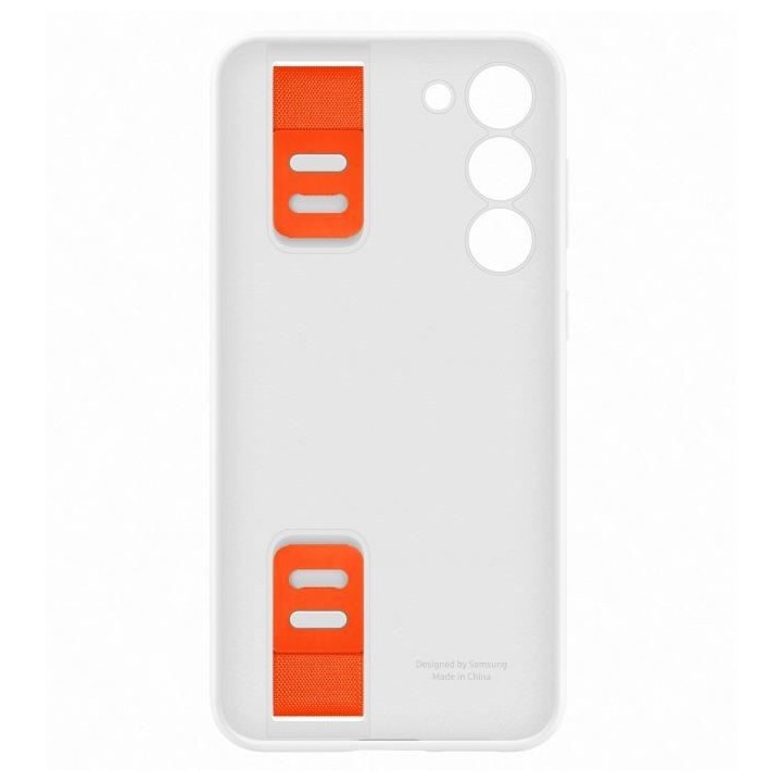 Coque Silicone SAMSUNG avec laniere S23+ Blanc