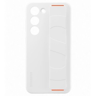 Coque Silicone SAMSUNG avec laniere S23 Blanc