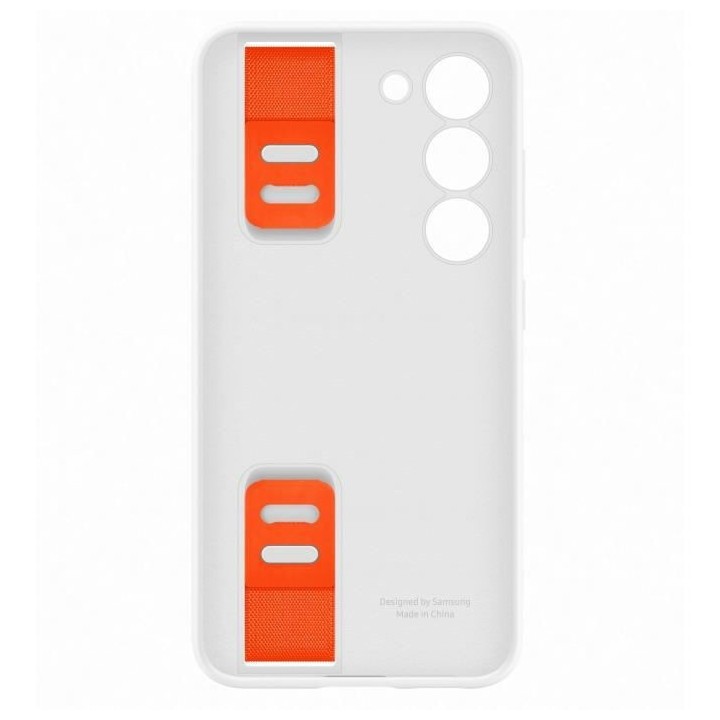 Coque Silicone SAMSUNG avec laniere S23 Blanc