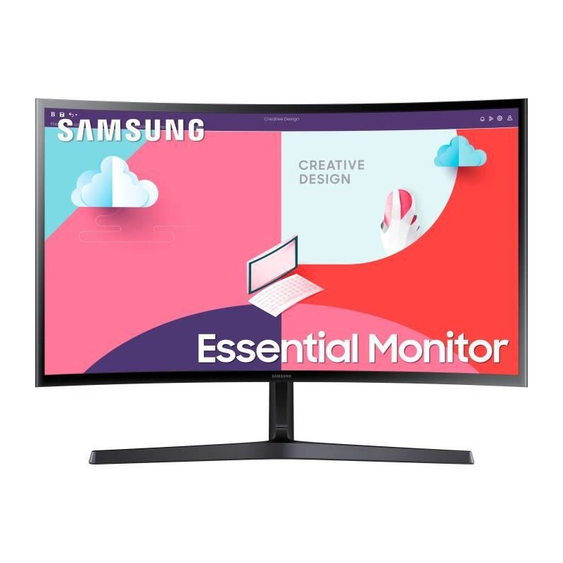 Ecran PC Incurvé - SAMSUNG S27C366EAU - 27 FHD - Dalle VA - 4 ms - 75Hz - HDMI / VGA - AMD FreeSync