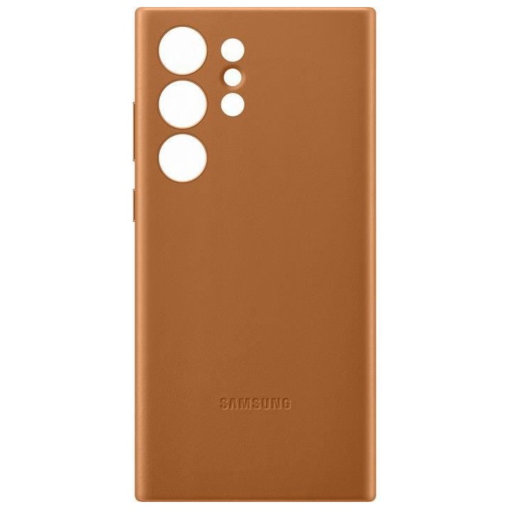 SAMSUNG Coque en cuir Galaxy S23 Ultra Camel