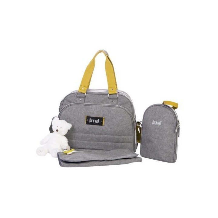 BABY ON BOARD Sac a langer URBAN YELLOWSTONE - gris/moutarde