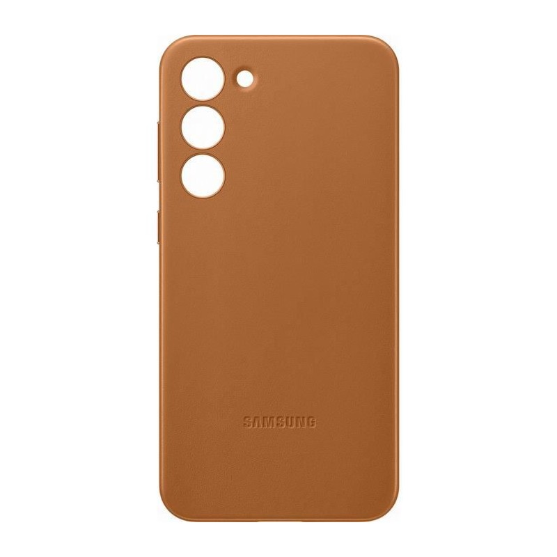 SAMSUNG Coque en cuir Galaxy S23+ Camel