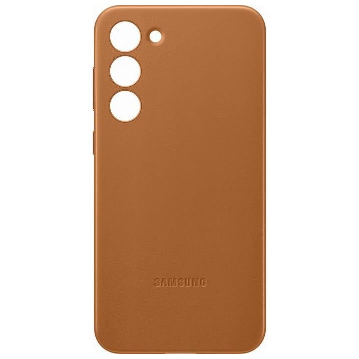 SAMSUNG Coque en cuir Galaxy S23+ Camel