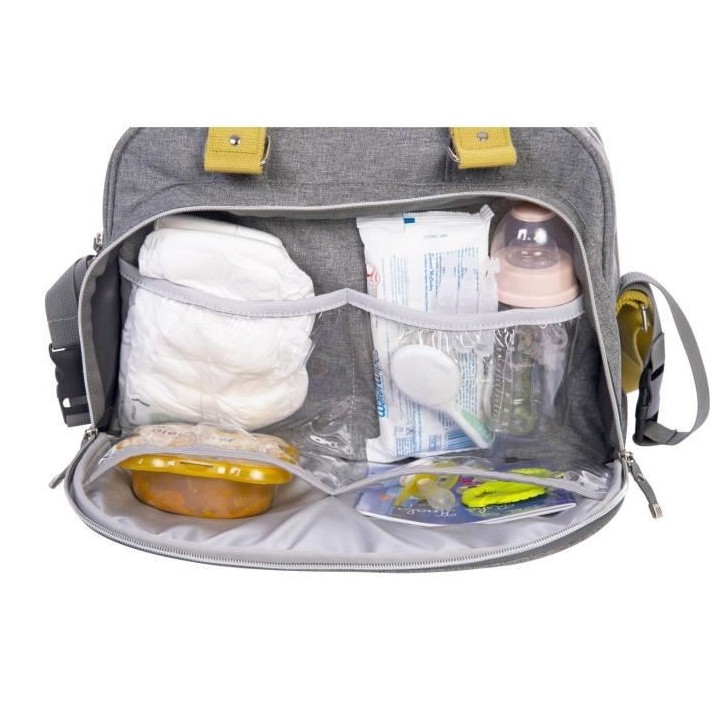 BABY ON BOARD Sac a langer URBAN YELLOWSTONE - gris/moutarde