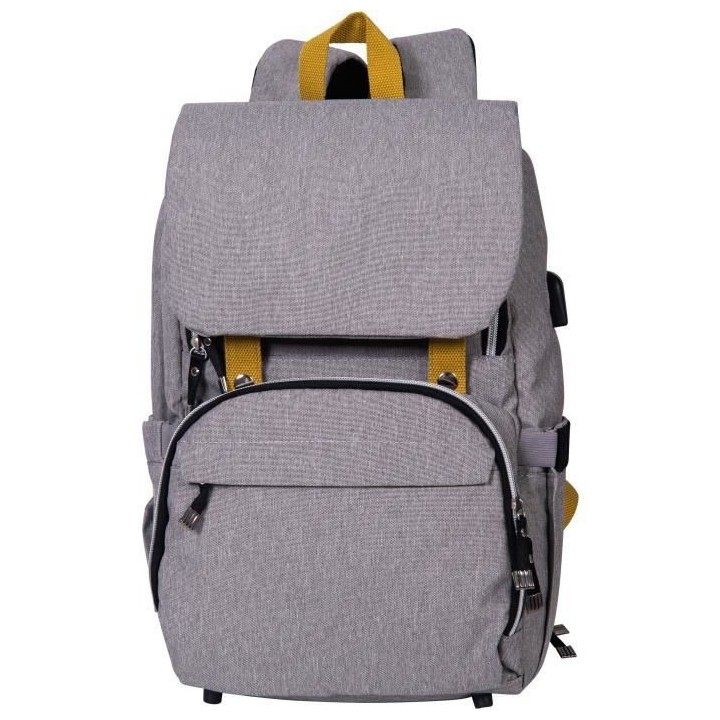BABY ON BOARD Sac a dos a langer FREESTYLE yellowstone - gris/moutarde