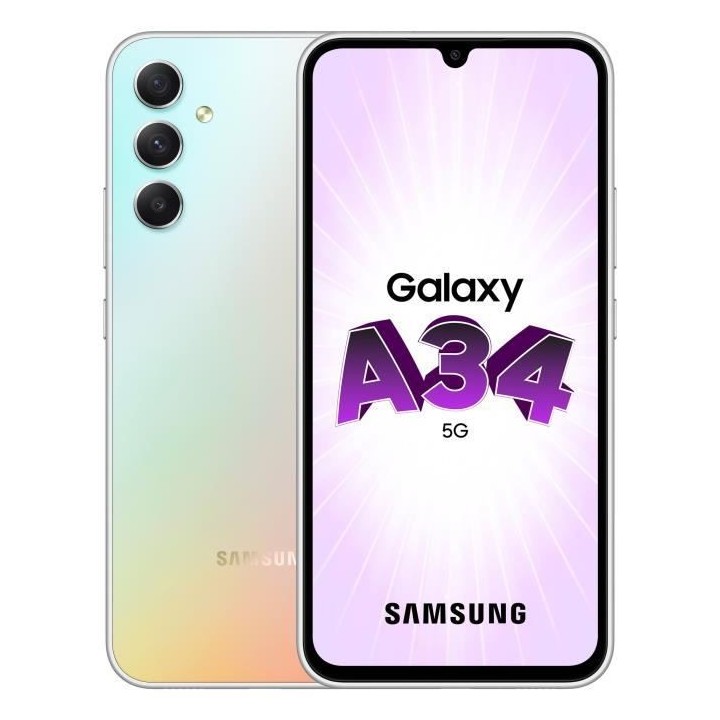 SAMSUNG Galaxy A34 5G Argenté 128 Go
