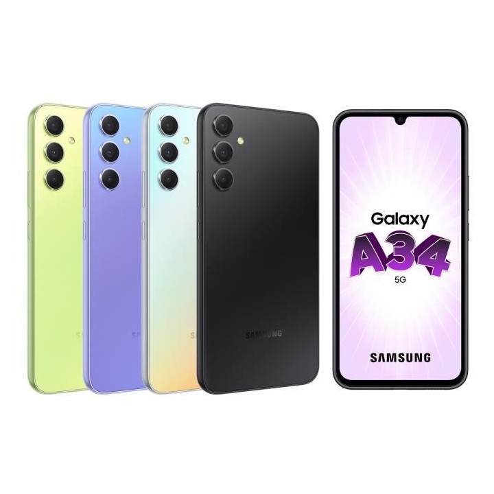 SAMSUNG Galaxy A34 5G Argenté 128 Go