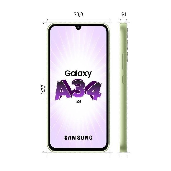 SAMSUNG Galaxy A34 5G Lime 128 Go