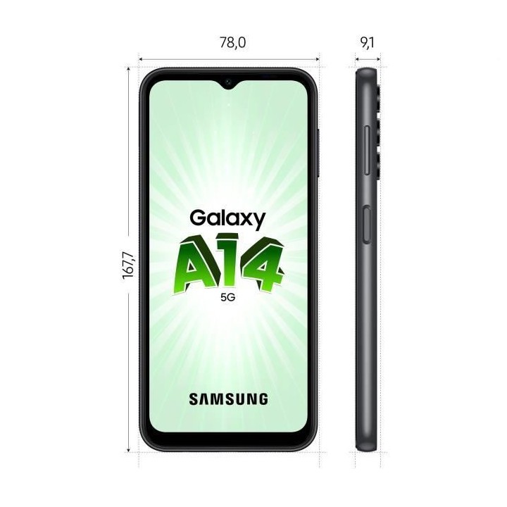 SAMSUNG Galaxy A14 5G Noir 64 Go