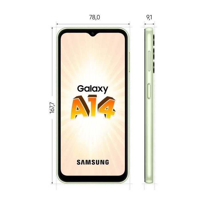 SAMSUNG Galaxy A14 4G Lime 64 Go
