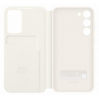Etui Smart View SAMSUNG avec porte-carte S23+ Creme