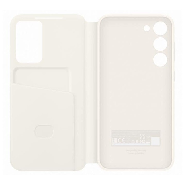 Etui Smart View SAMSUNG avec porte-carte S23+ Creme