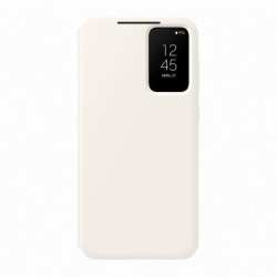 Etui Smart View SAMSUNG avec porte-carte S23+ Creme