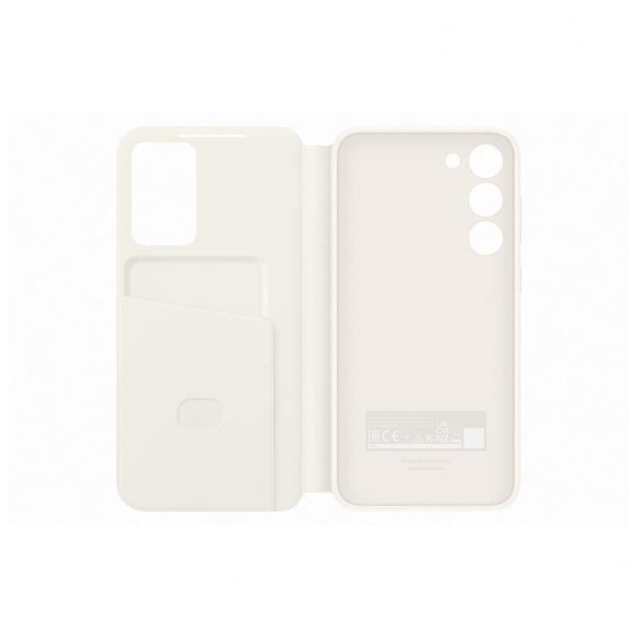 Etui Smart View SAMSUNG avec porte-carte S23+ Creme