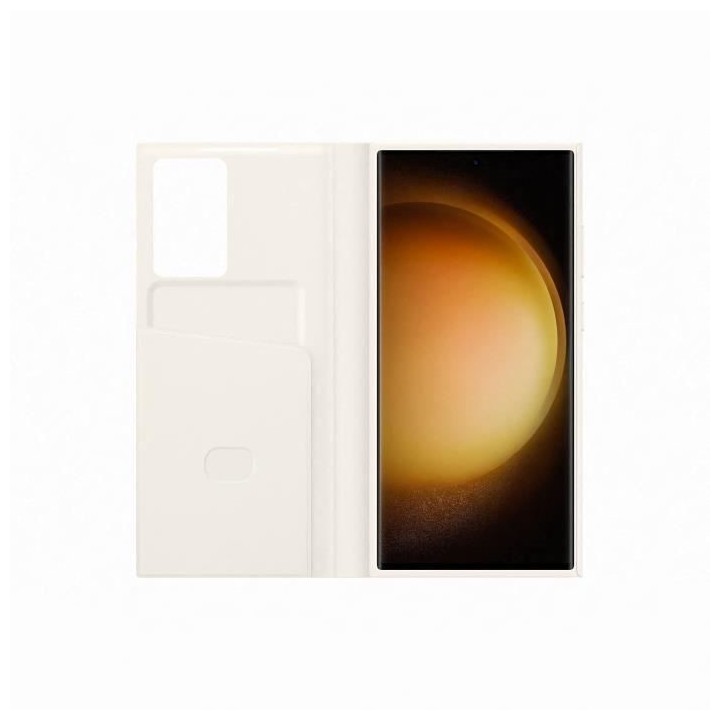 SAMSUNG Étui Smart View avec porte-carte G S23 Ultra Creme