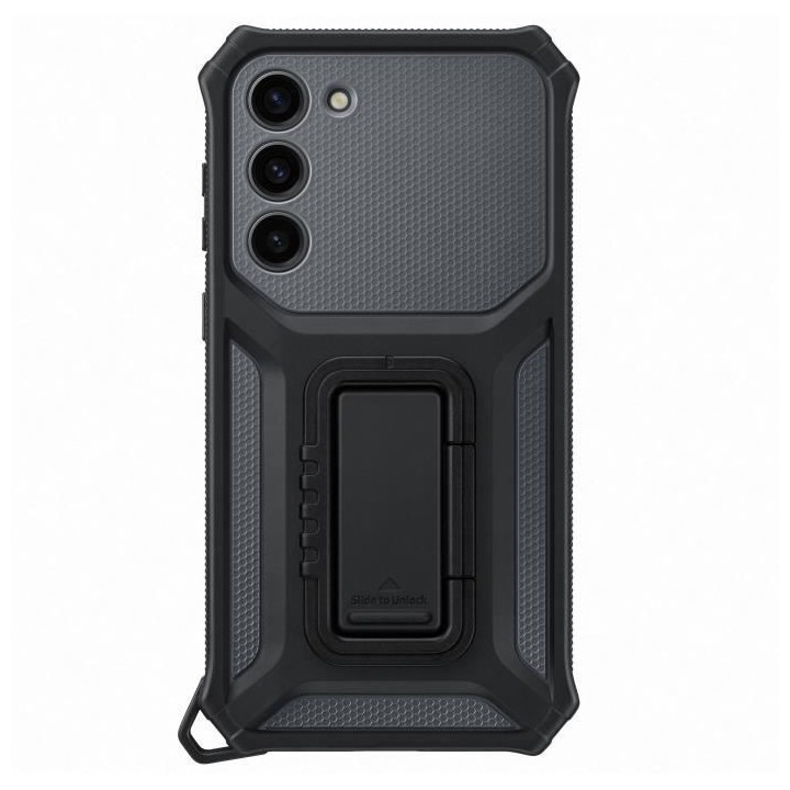 Coque Renforcée SAMSUNG avec support amovible S23+ Gris Foncé