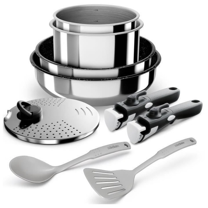 BACKEN 392009 - Batterie de cuisine - Set de Poeles et Casseroles - In