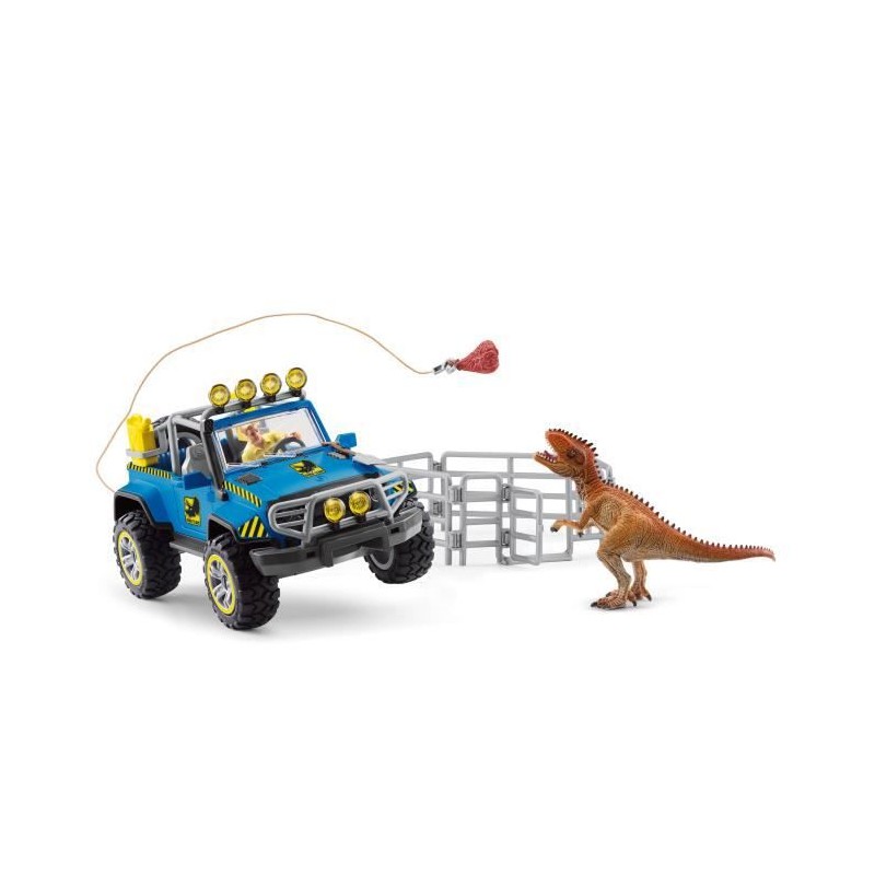 Schleich - Voiture tout-terrain avec avant-poste Dino - 41464