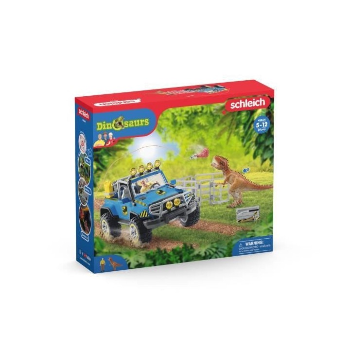 Schleich - Voiture tout-terrain avec avant-poste Dino - 41464