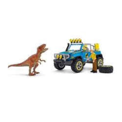 Schleich - Voiture tout-terrain avec avant-poste Dino - 41464