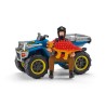 Schleich - Fuite sur quad face au vélociraptor - 41466