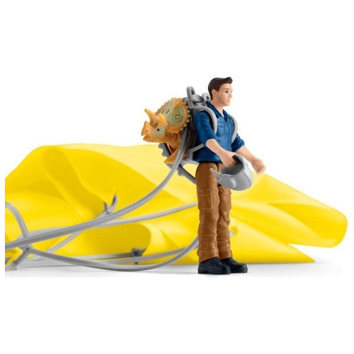 SCHLEICH - Sauvetage en parachute - 41471 - Gamme Dinosaurs