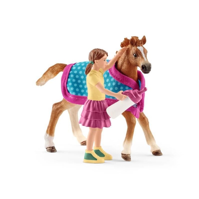 Schleich - Poulain avec couverture - 42361