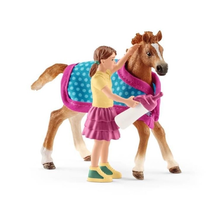 Schleich - Poulain avec couverture - 42361