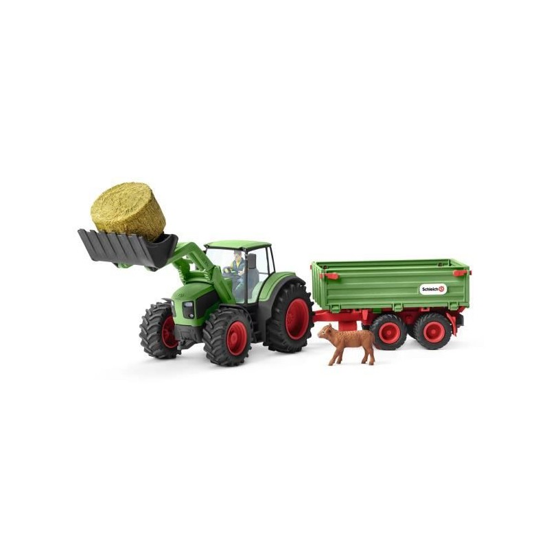 Schleich - Tracteur avec remorque - 42379