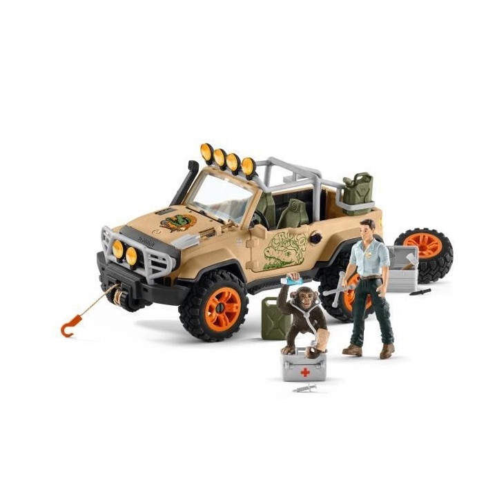 Schleich - Véhicule tout-terrain avec treuil - 42410